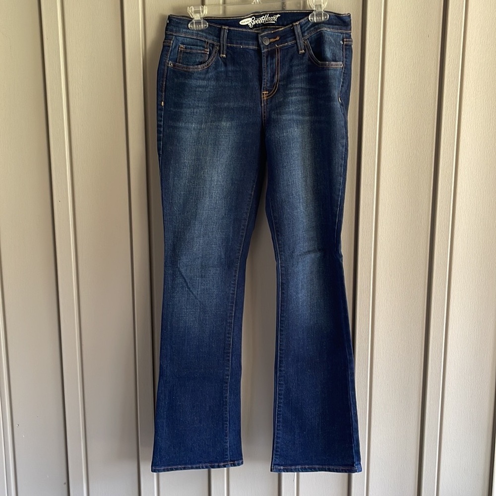 Old Navy Dark Wash Sweetheart Blue Jeans size 6
